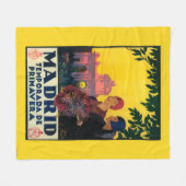 春旅行昇進ポスターのマドリード フリースブランケット (正面(横))