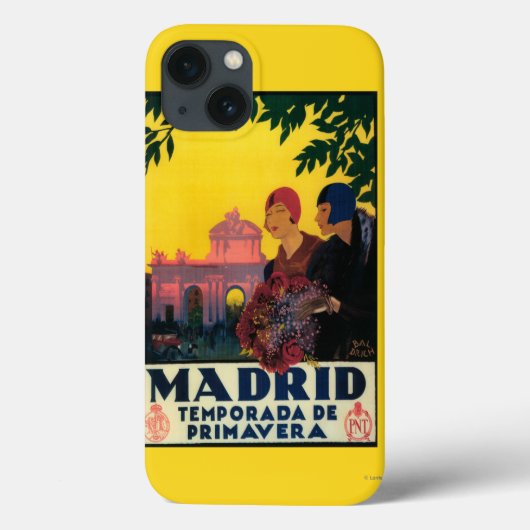 春旅行昇進ポスターのマドリード Case-Mate iPhoneケース (裏面)