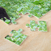 春日のパズルの黒猫 ジグソーパズル (側面)