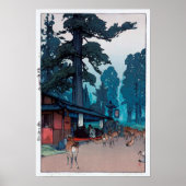 春日大社の鹿春日神社の鹿、吉田博 ポスター (正面)