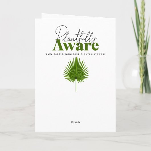 春時ユーモアの時間の植物ショッピング おもしろい カード (裏面)