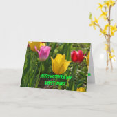 春時間チューリップ カード (黄色い花)