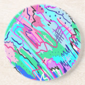 春景観抽象芸術プリント コースター (正面)