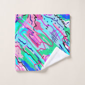 春景観抽象芸術プリント バスタオルセット (ウォッシュタオル)