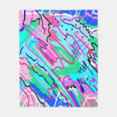 春景観抽象芸術プリント フリースブランケット (正面)