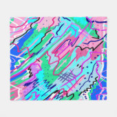 春景観抽象芸術プリント フリースブランケット (正面(横))