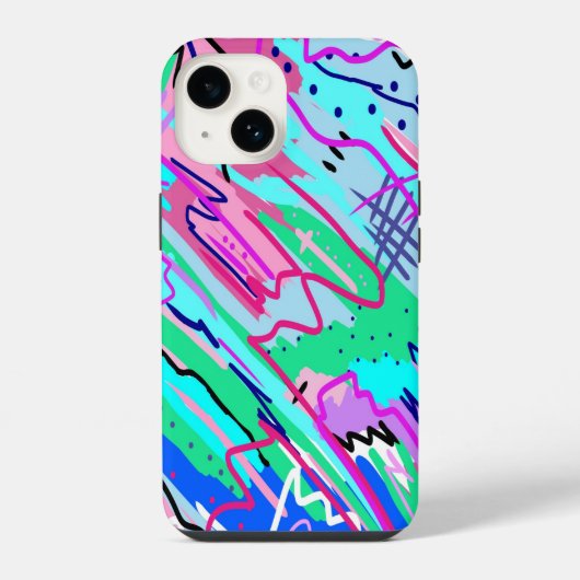 春景観抽象芸術プリント iPhoneケース (裏面)