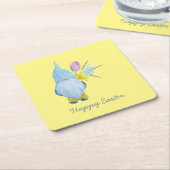 春格言ハッピーイースター スクエアペーパーコースター (アングル)