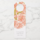 春桃の花フローラカスタムウェディング ボトルネックタグ (正面)