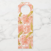 春桃の花フローラカスタムウェディング ボトルネックタグ (裏面)