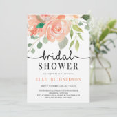 春桃フローラ手書きブライダルシャワー 招待状 (スタンド正面)