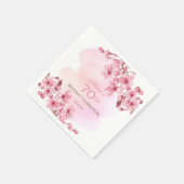 春桜さくらんぼブロッサムピンク誕生日 スタンダードカクテルナプキン (角)