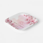 春桜さくらんぼブロッサムピンク誕生日 ペーパープレート (傾斜あり)