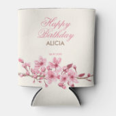 春桜さくらんぼブロッサムピンク誕生日 缶クーラー (正面)