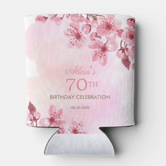 春桜さくらんぼブロッサムピンク誕生日 缶クーラー (裏面)