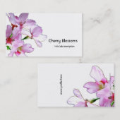 春桜/ピンクさくらんぼの花 名刺 (正面/裏面)