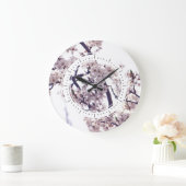 春梅の木のエレガント自然 ラージ壁時計 (ホーム)