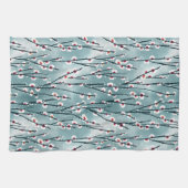 春梅花柄 キッチンタオル (横)