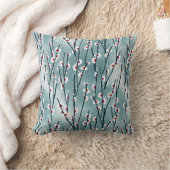 春梅花柄 クッション (ブランケット)