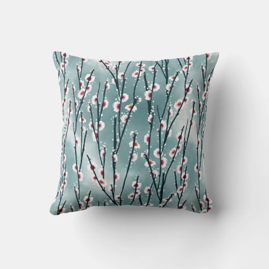 春梅花柄 クッション (裏面)