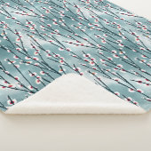 春梅花柄 シェルパブランケット (3/4)