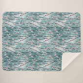 春梅花柄 シェルパブランケット (正面(横))