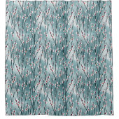 春梅花柄 シャワーカーテン (正面)