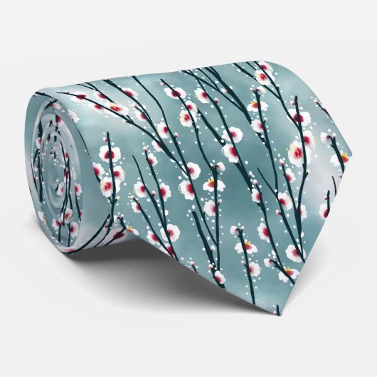 春梅花柄 ネクタイ (ロール)