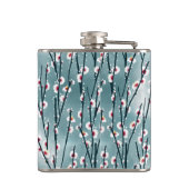 春梅花柄 フラスク (裏面)