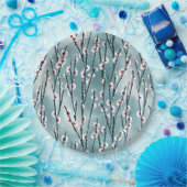 春梅花柄 ペーパープレート (パーティー)