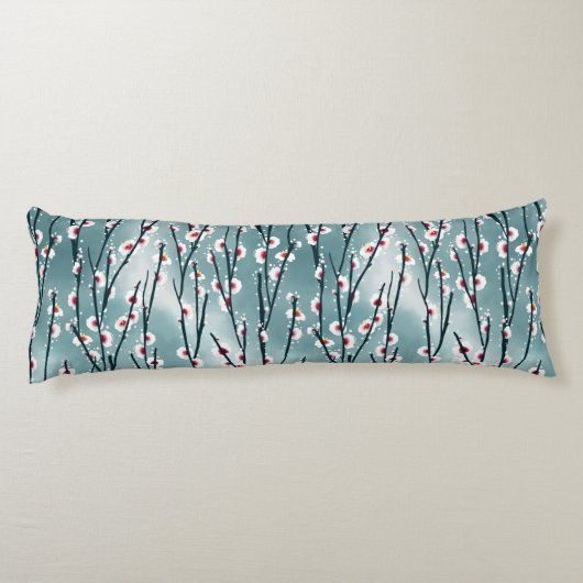 春梅花柄 ボディピロー (裏面)