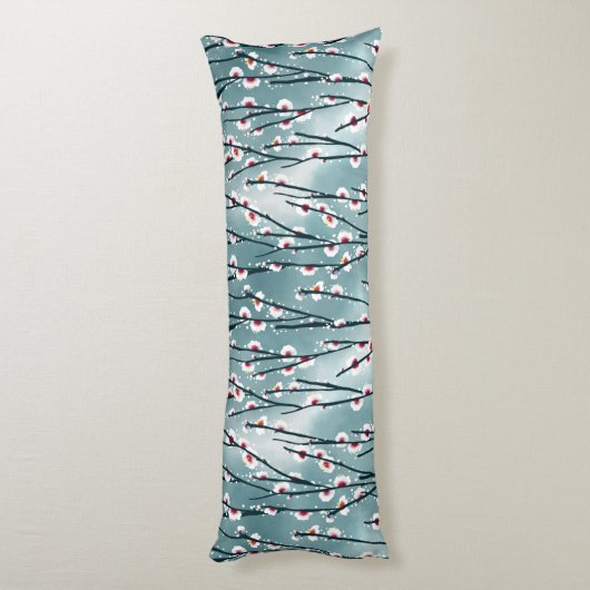 春梅花柄 ボディピロー (裏面 (縦))