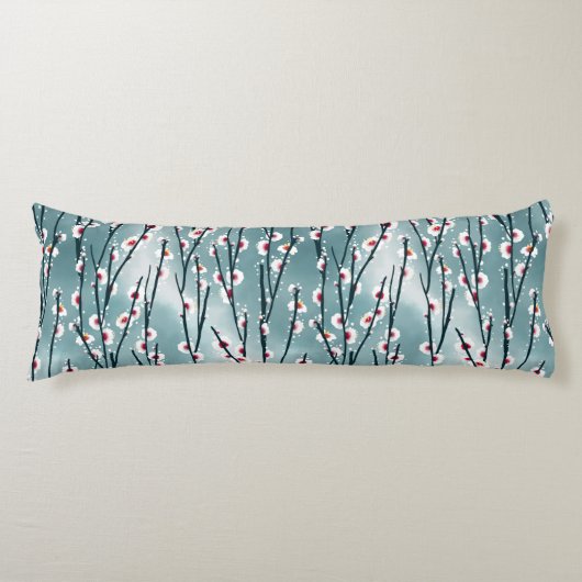 春梅花柄 ボディピロー (正面)