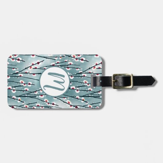 春梅花柄 ラゲッジタグ (正面横)