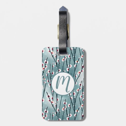 春梅花柄 ラゲッジタグ (裏面縦)