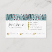 春梅花柄 名刺 (裏面)