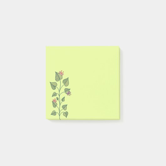 春植物かわいいグリーン自然恋人 ポストイット (正面)
