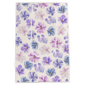 春植物性ピンクと紫の花 ミディアムペーパーバッグ (裏面)