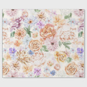 春植物花ラッピング紙 ラッピングペーパー (フラット)