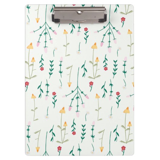 春植物装飾咲きシームレス クリップボード (正面)