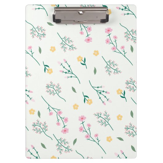 春植物装飾咲きシームレス クリップボード (正面)
