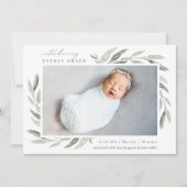 春植物 |写真の誕生のお知らせ 案内状 (正面)