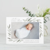 春植物 |写真の誕生のお知らせ 案内状 (スタンド正面)