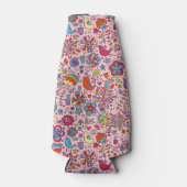 春模様(カラフル花) ボトルクーラー (正面)