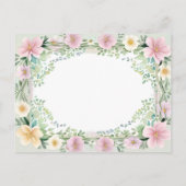 春水の色開花予算ベビーガールシャワー インビテーションポストカード (裏面)