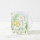 春水仙の花の庭 フロストグラスマグカップ (正面右)