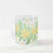 春水仙の花の庭 フロストグラスマグカップ (正面左)