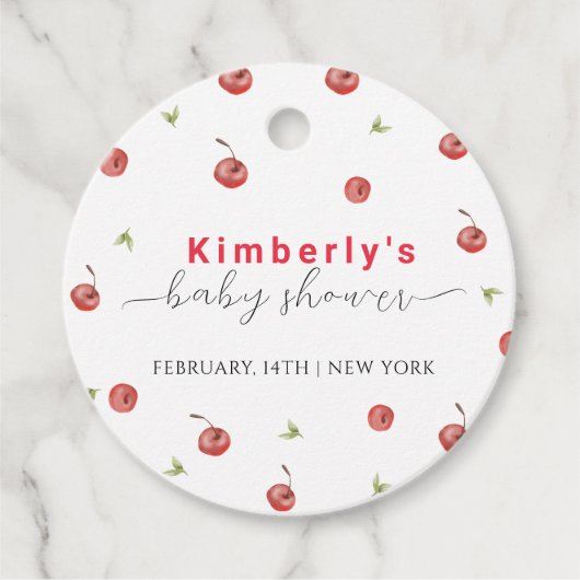 春水彩さくらんぼスイートベビーシャワー フェイバータグ (正面)
