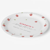 春水彩さくらんぼスイートベビーシャワー ペーパープレート (アングル)