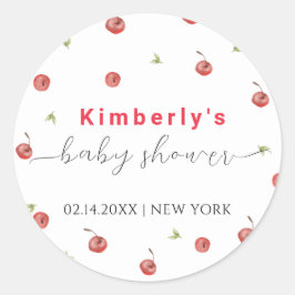 春水彩さくらんぼスイートベビーシャワー ラウンドシール